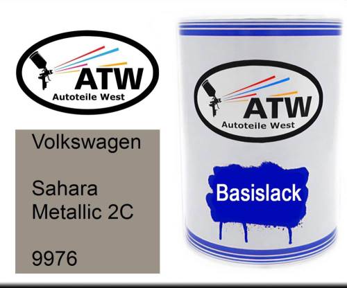 Volkswagen, Sahara Metallic 2C, 9976: 500ml Lackdose, von ATW Autoteile West.